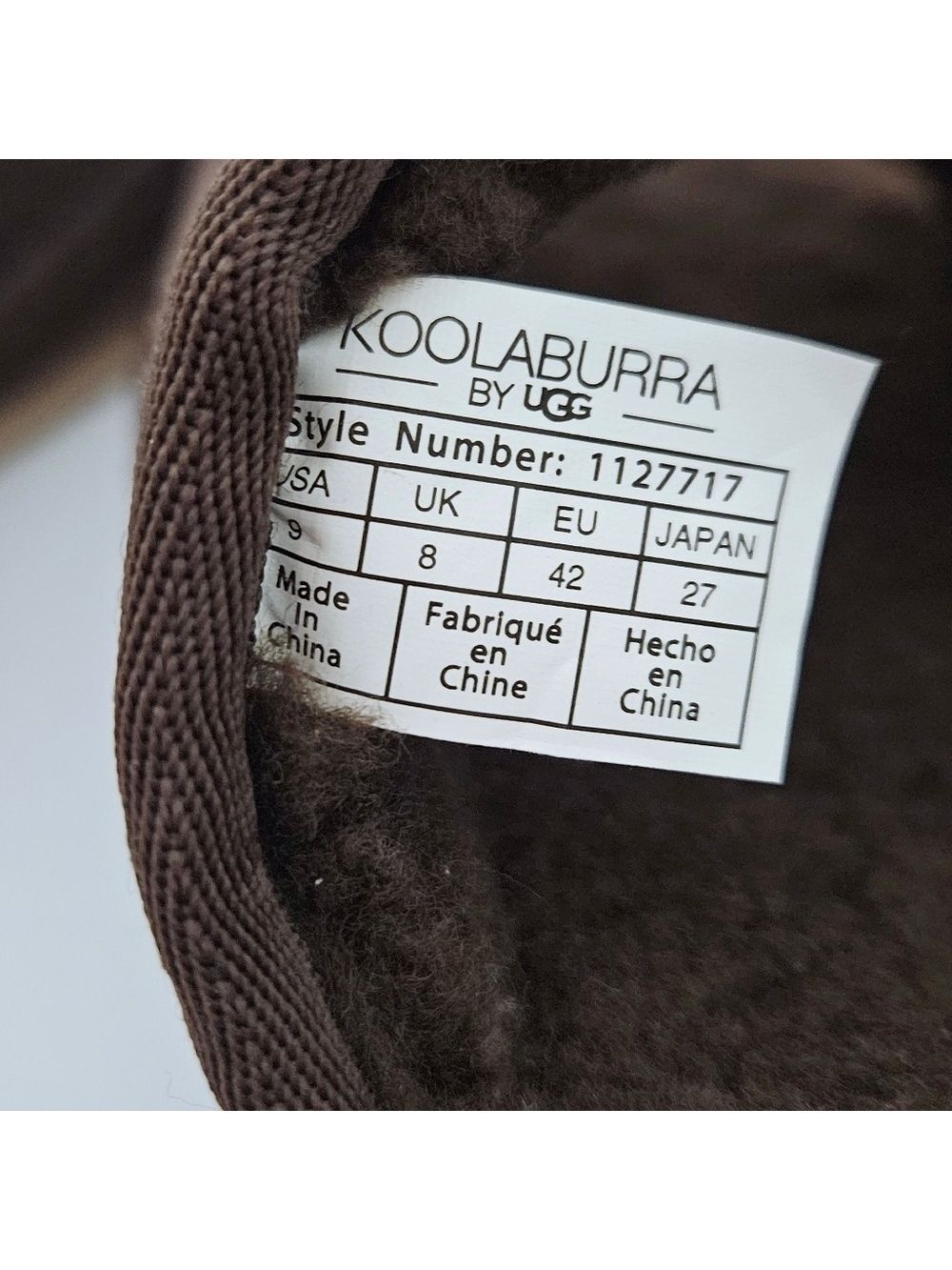 NWOT Koolaburra By Ugg Dawsen Men's Brown Leather Slippers Sz 9 - Picture 7 of 7